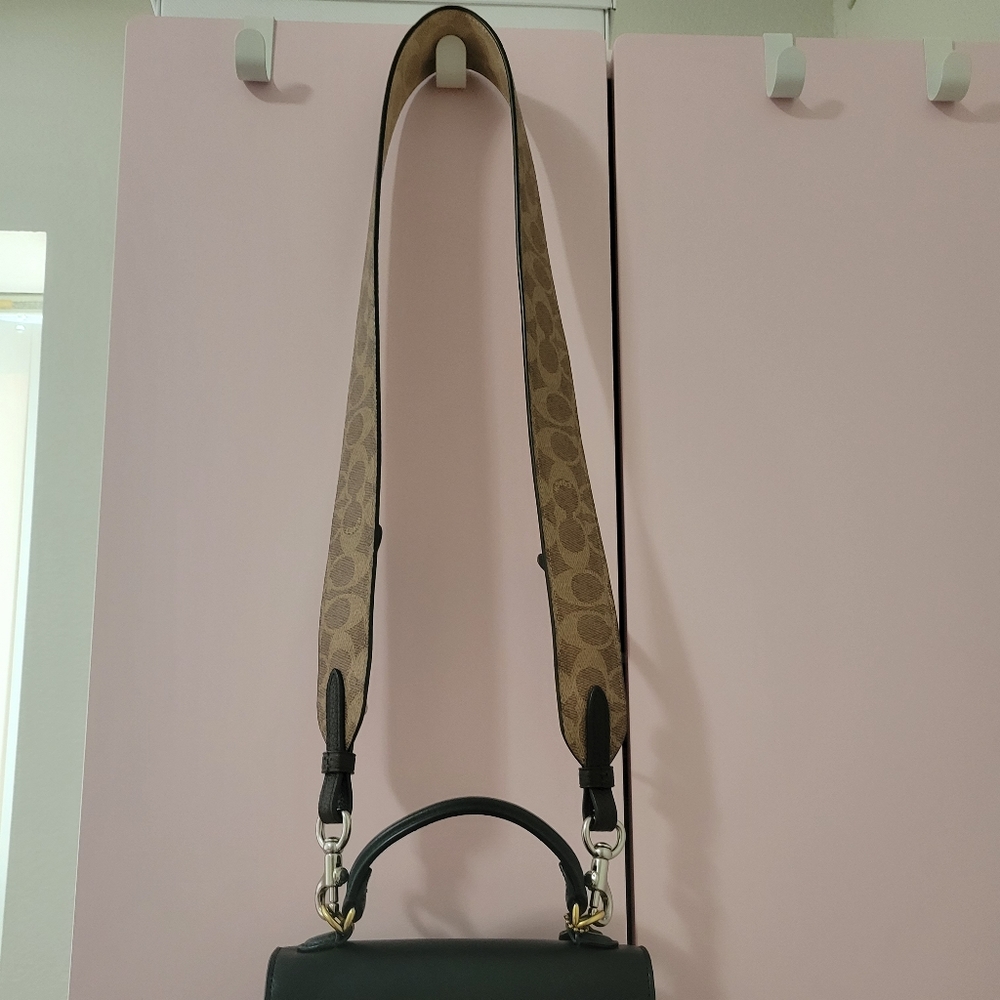 Tan shoulder satchel strap